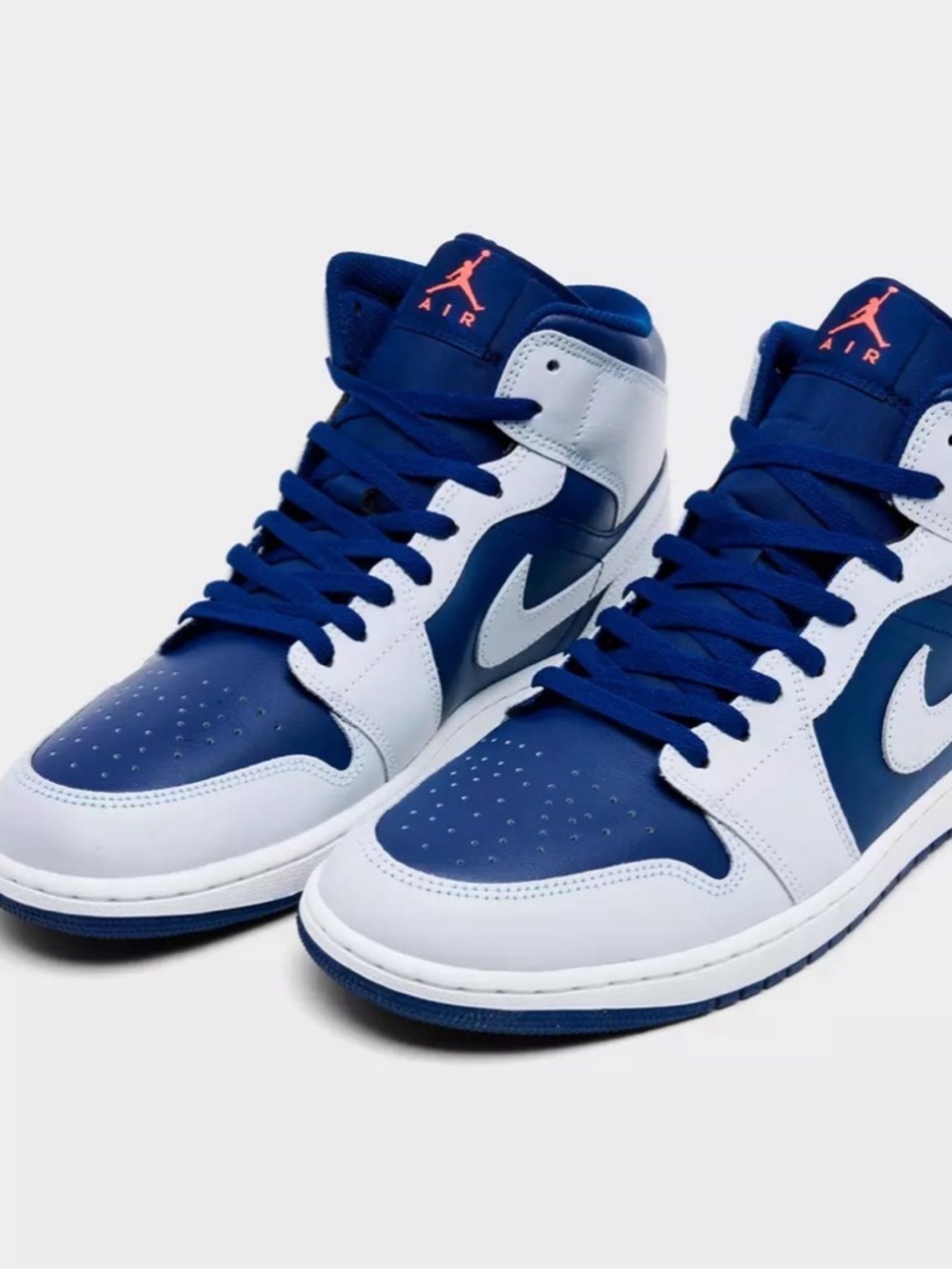 Nike Air Jordan 1 Mid - White/Blue Men's Sneakers Size 8 - New In Box